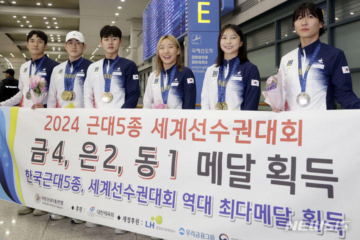 世界選手権を制した韓国近代五種代表チーム