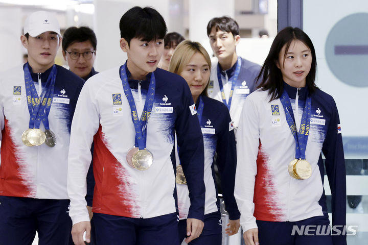 世界選手権を制した韓国近代五種代表チーム