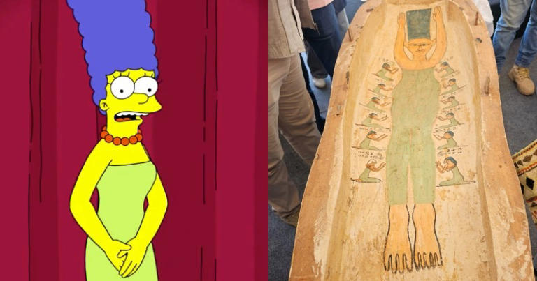  3,000-year-old Egyptian mummy's coffin has an image of Marge Simpson 