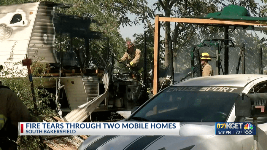 Fire Destroys Mobile Home, Damages Another On South Union Ave.