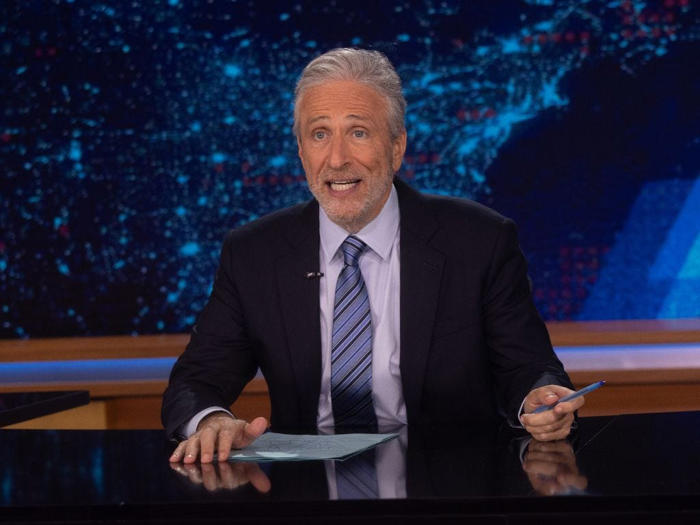 microsoft, jon stewart says the potus race is boiling down to biden and trump accusing the other of 'having soup where there should be brain'