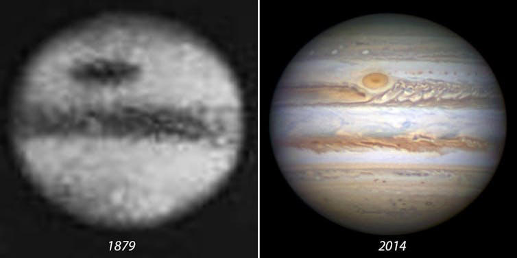 la gran mancha roja de júpiter tiene el tamaño de la tierra y se formó hace 190 años