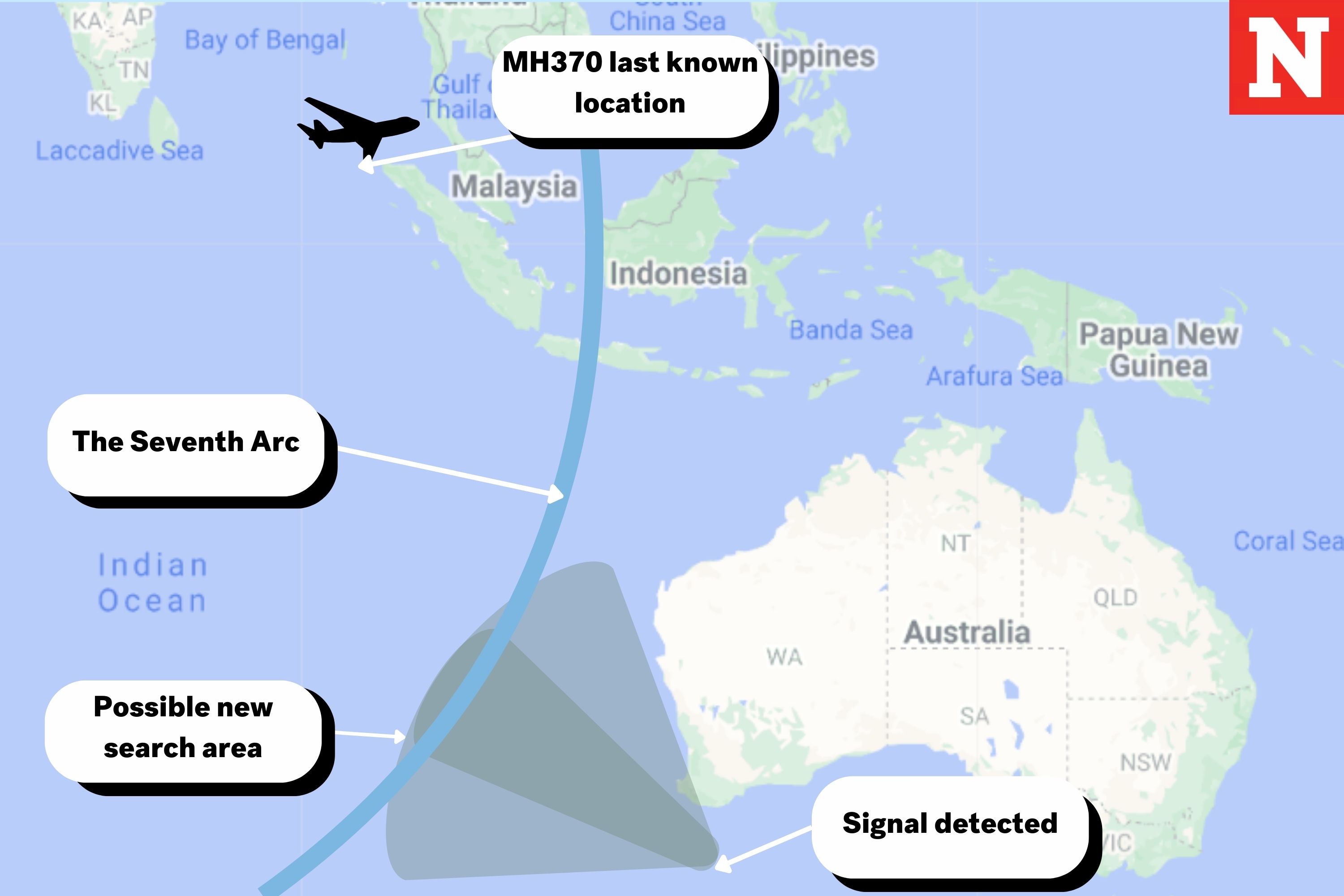 Map Shows Where MH370 Signal Detected, Raising Hopes Of Breakthrough