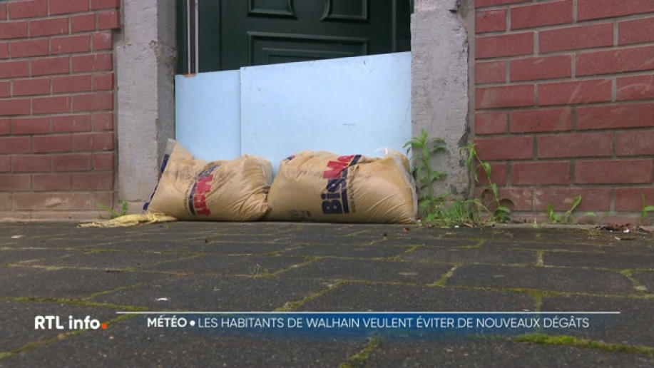 les habitants de la commune de walhain, déjà inondée le mois dernier, craignent de nouveaux dégâts: 