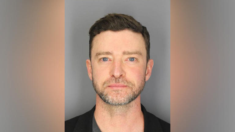 Justin Timberlake's mugshot taken at the Sag Harbor Police Department. Fox News