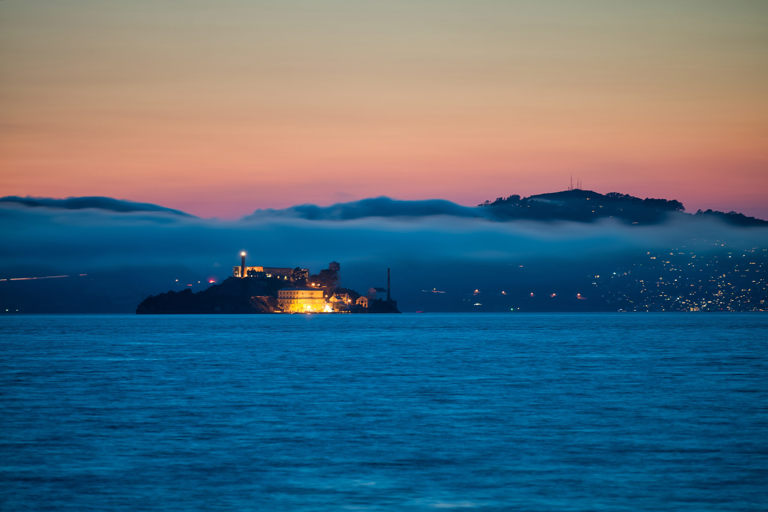 Researcher mapping Alcatraz prison island erosion terrified by ghost