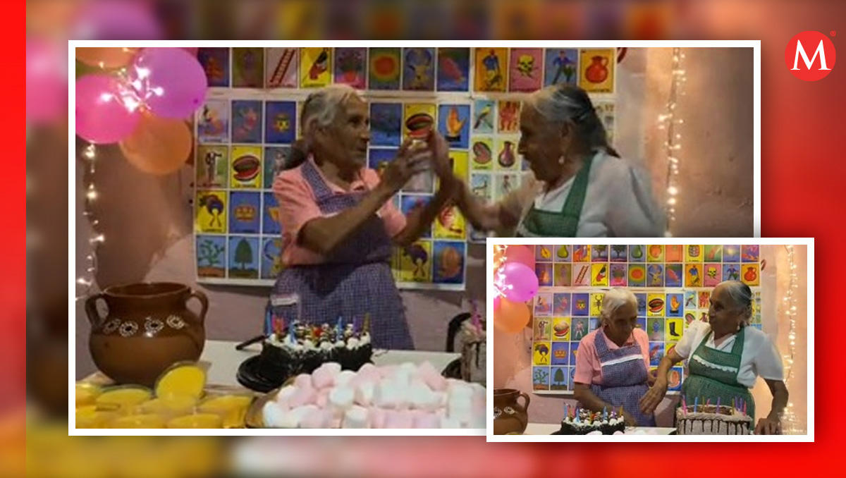 abuelitas gemelas se pelean a golpes en su cumpleaños por el pastel | video
