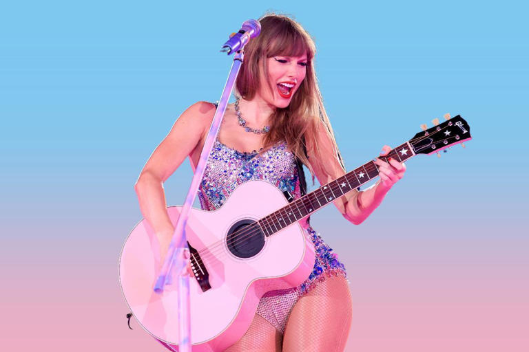 Taylor Swift performs onstage during "Taylor Swift | The Eras Tour" at Allianz Parque on November 24, 2023 in Sao Paulo, Brazil. How much of a Swiftie are you really? Our quiz will reveal all.
