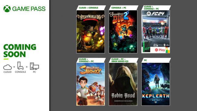 microsoft, my time at sandrock, steamworld y el actual ea sports fc 24 llegan a game pass