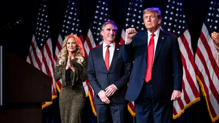 burgum touts 'much closer' relationship with trump while stumping for former president in battleground state