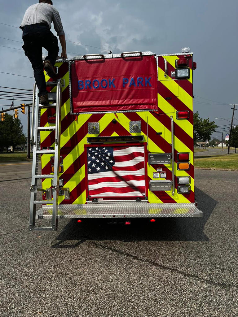 Brook Park shows off its new fire engine