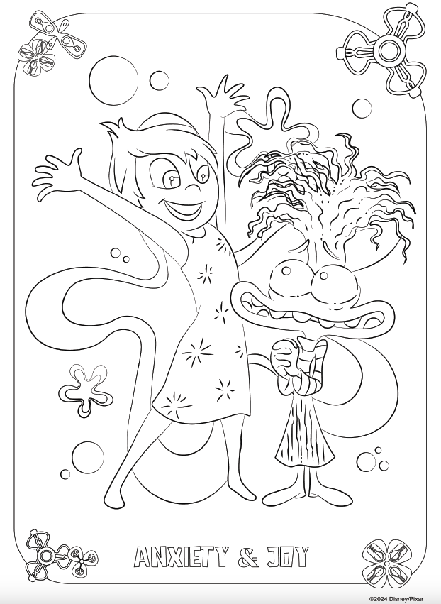 funny 2 coloring page anxiety