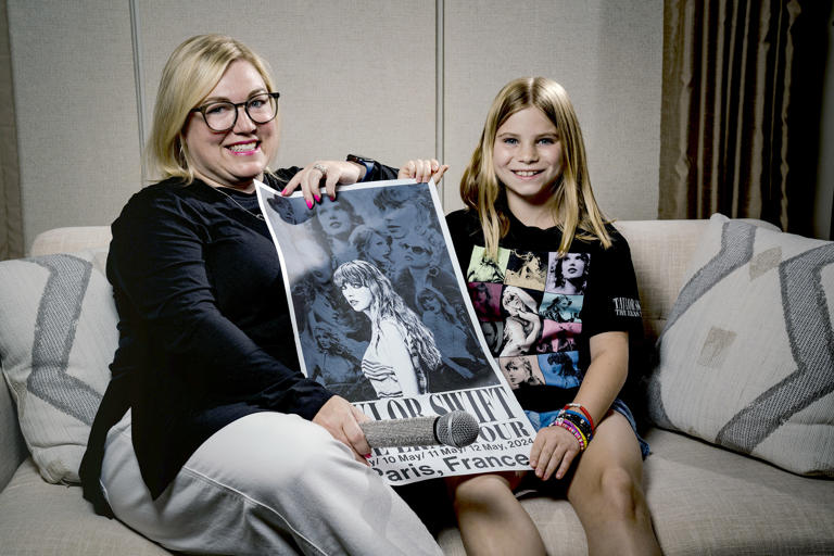 Courtney Goodman and her 10-year-old daughter, Amelia, traveled to Paris to attend a Taylor Swift concert.