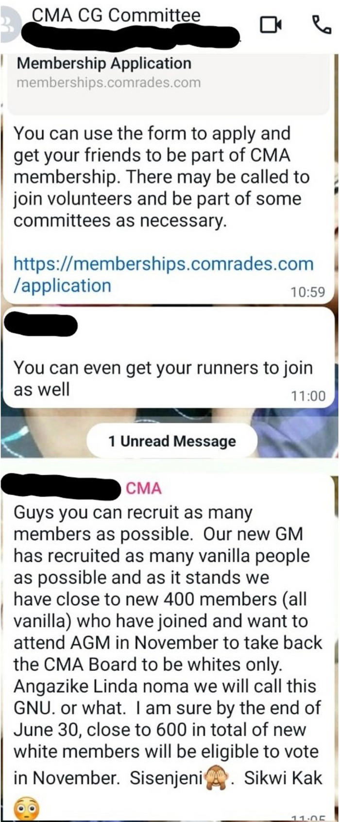 kzn athletics investigates alleged racist comments of comrades marathon board member