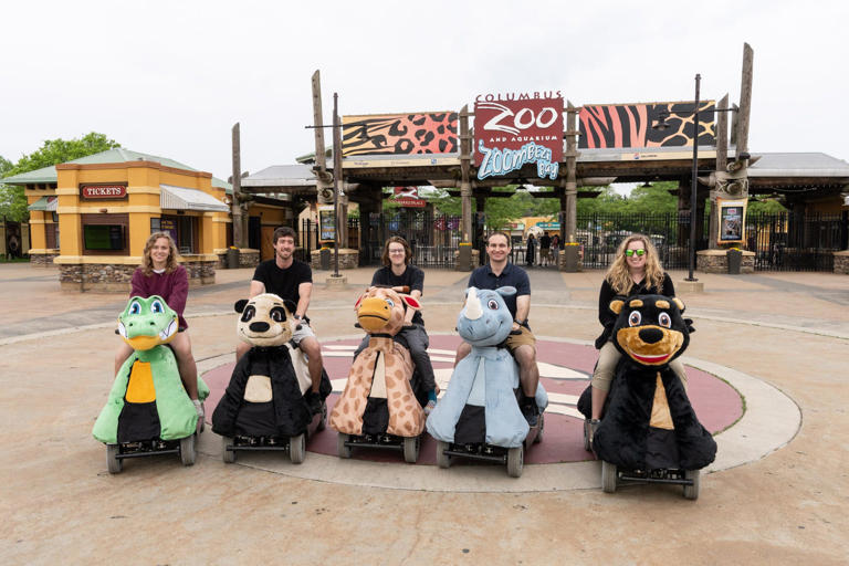 The Columbus Zoo and Aquarium introduced "scooter pals" this summer, which are large stuffed animals on wheels with seats so people can ride around parts of the property.