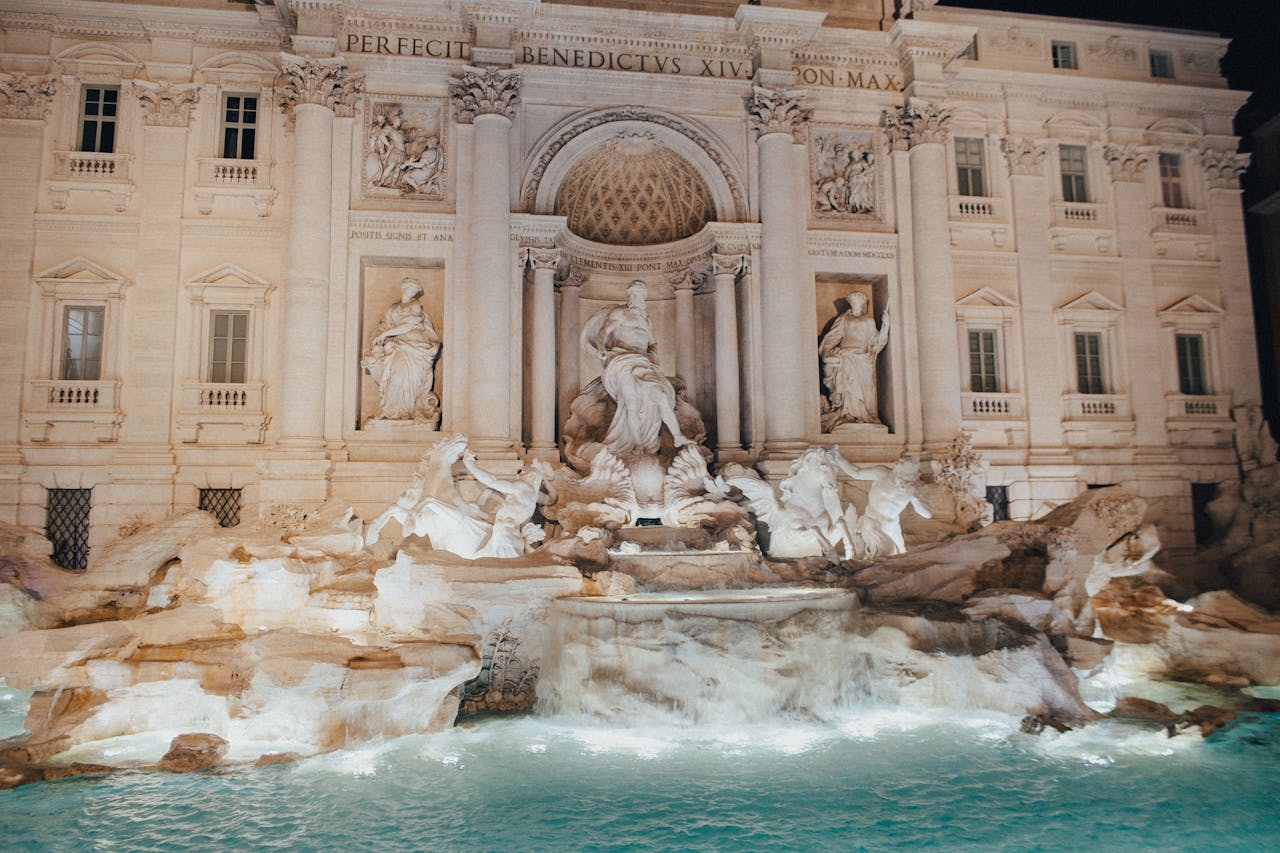 <p><strong>Location: </strong>Rome, Italy</p>  <p>Found in Rome, the Trevi Fountain was completed in 1762. This Baroque fountain is absolutely stunning with its attention to detail—and as one of the world's most famous fountains,<strong> it attracts tourists in droves. </strong></p>