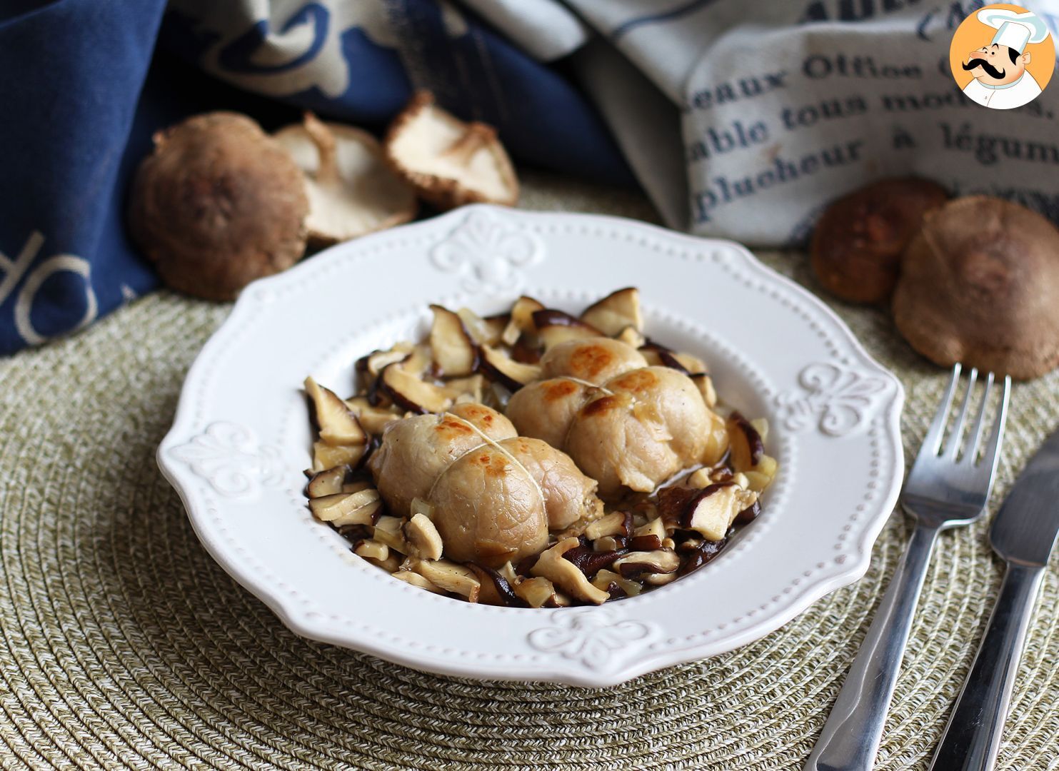 Schweinekoteletts mit einer pilzsauce