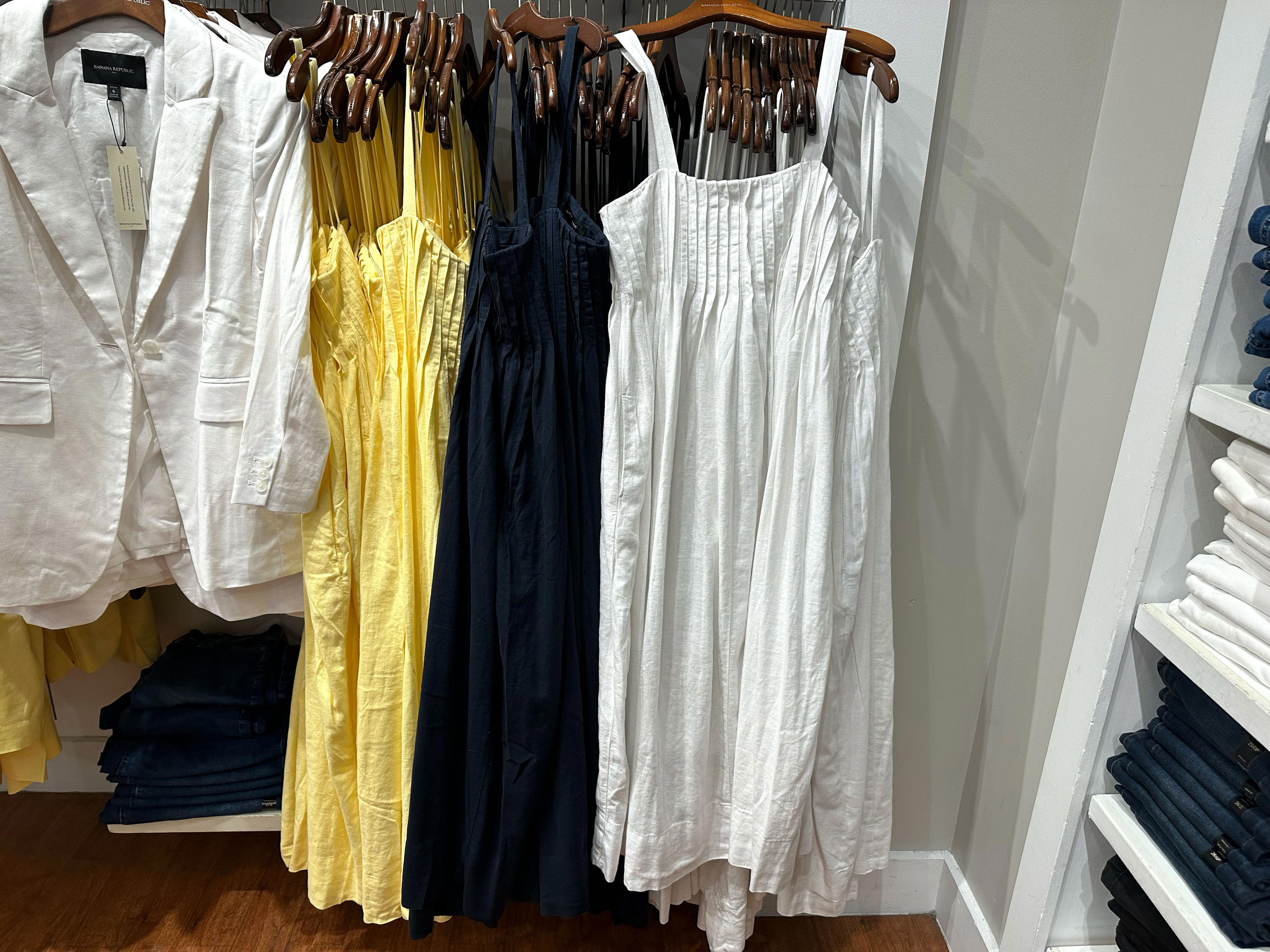 I tried on similar dresses at Gap, Old Navy, and Banana Republic. The ...