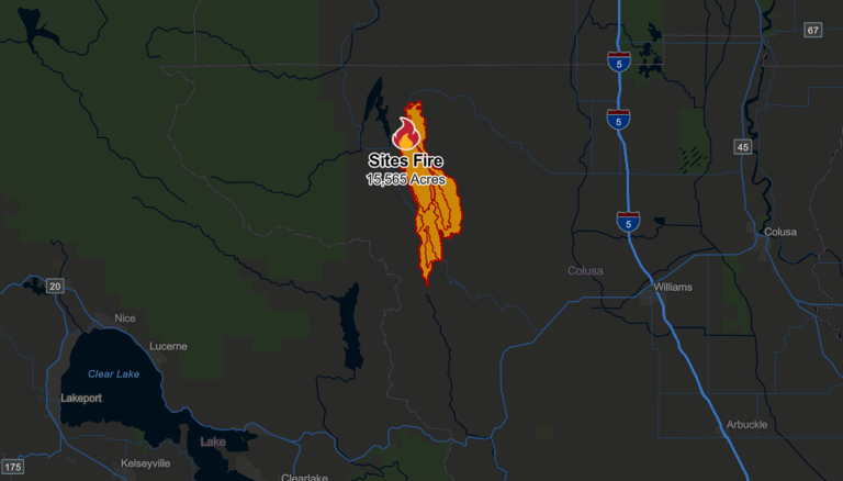 Fast-moving Northern California wildfire spreads to over 15,500 acres