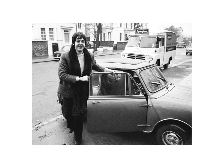 Paul McCartney and his 1965 Mini Cooper S
