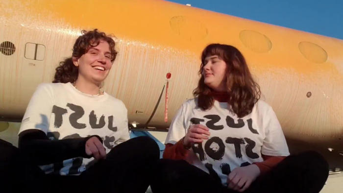 two arrested after just stop oil protesters target private airfield 'where taylor swift's jet landed hours earlier'