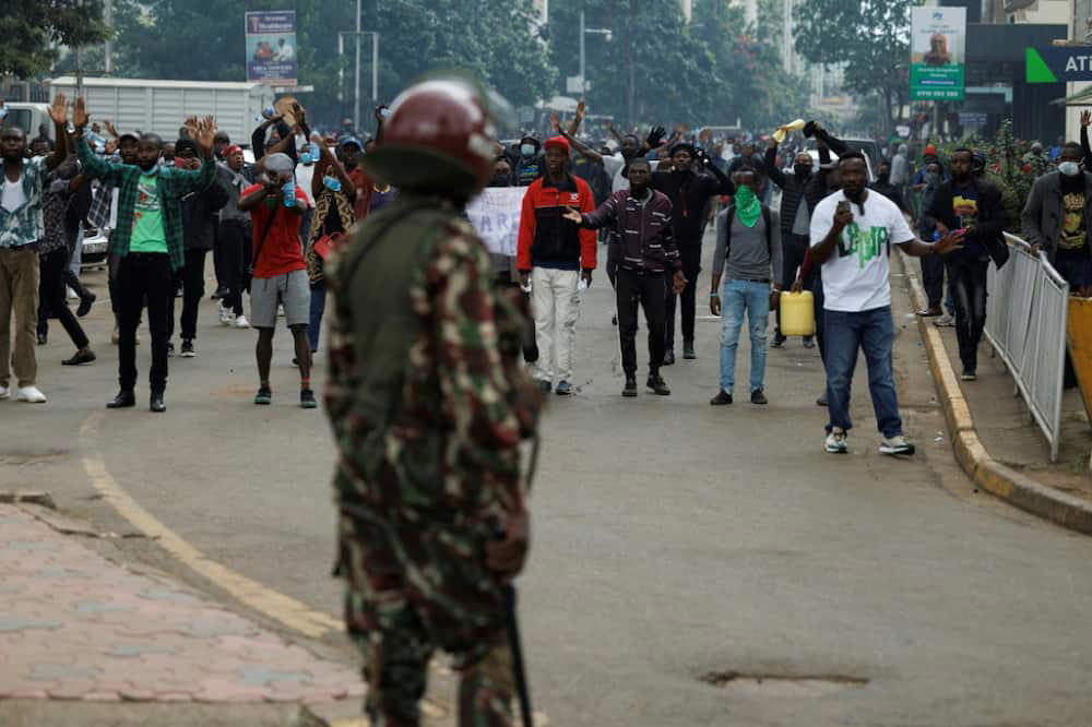 thousands of young kenyans protest tax hikes
