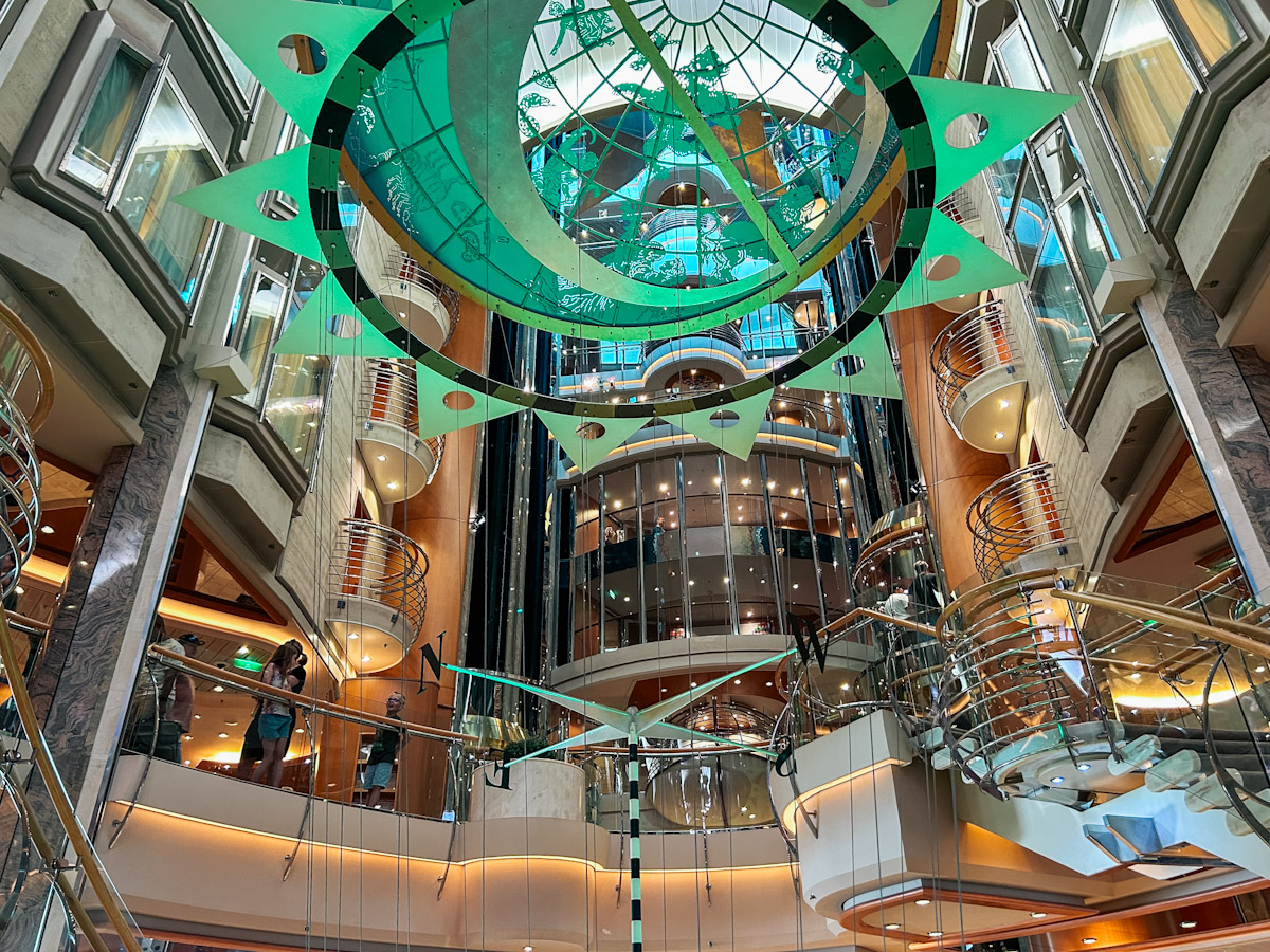 <p>The atrium on many cruise lines is the hub of the ship. While it is impressive and opens right up to the pool deck, it’s also the start of the Royal Promenade and the heart of all the action. </p>
