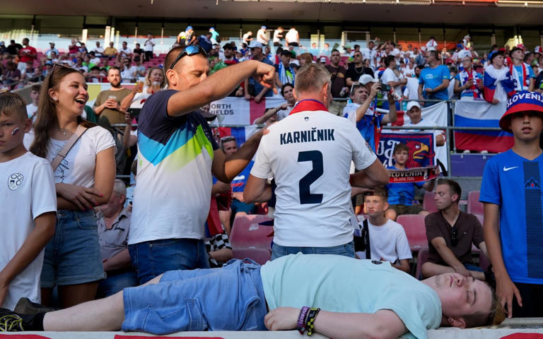 Some fans have been spotted taking naps at the Euros