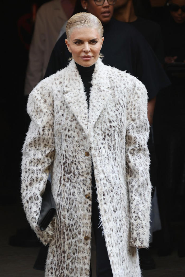 lisa rinna's paris couture week looks: andy warhol inspiration, cheetah-print balenciaga coat and more