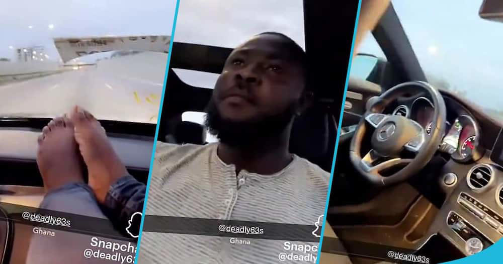 viral video: man enjoys self-driving mercedes-benz experience on expressway