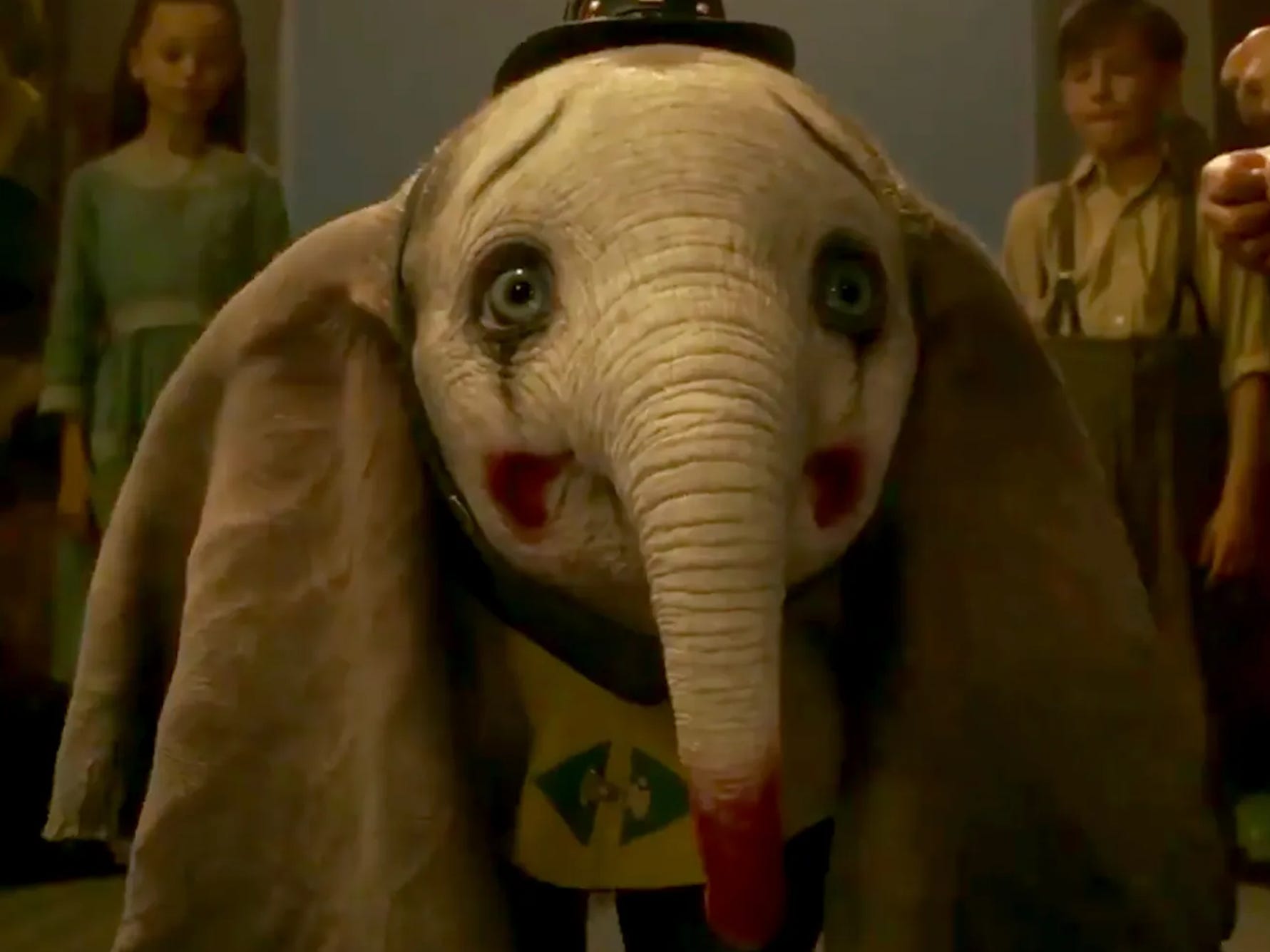 <p>Was anyone desperate for a remake of the 1941 original "Dumbo," which has <em>very </em>questionable racial politics, a harrowing scene in which Dumbo, a baby elephant, gets drunk and hallucinates, and not much else? We think not.</p><p>The 2019 remake, once again directed by Tim Burton, pretty much does away with all of that. There are no crows, no Timothy Q. Mouse, or any talking animals at all — Dumbo is silent. Instead, the action is moved to entirely new human characters, who are all forgettable.</p><p>That's this movie's biggest sin — it doesn't justify its existence at all. And judging by its <a href="https://www.businessinsider.com/dumbo-box-office-results-failed-2019-4">poor box-office numbers</a>, audiences weren't sure what to think of it, either.</p>