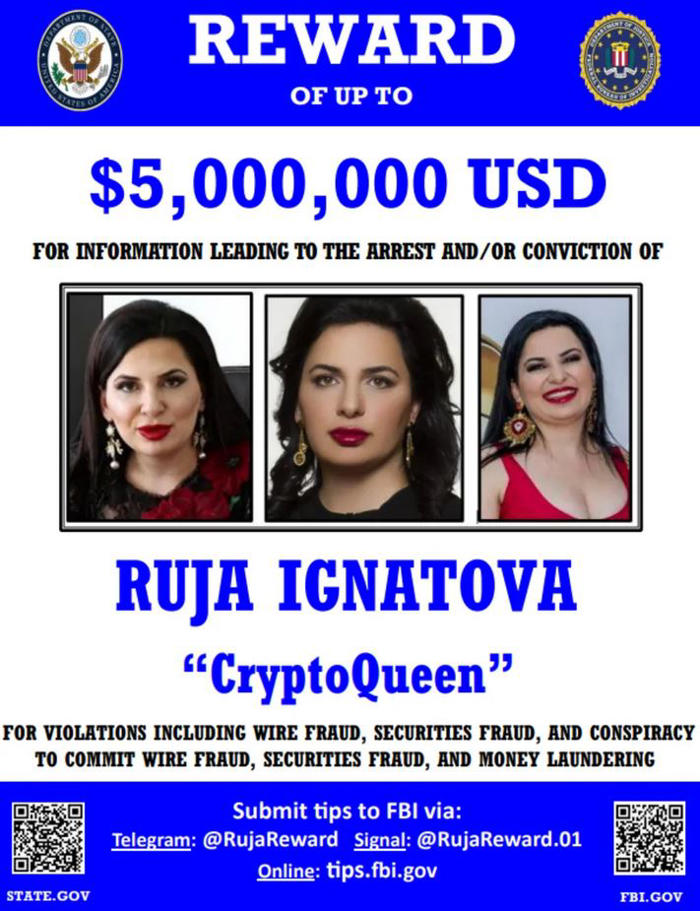 ρούζα ιγκνάτοβα: η επικηρυγμένη με 5 εκατ. δολάρια «βασίλισσα των κρυπτονομισμάτων»