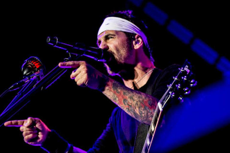 Godsmack performs on the Wind Creek Steel Stage at Musikfest in Bethlehem on August 9, 2019.