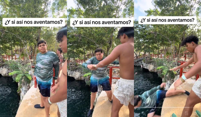 joven sufre de tremenda caída al intentar darse un clavado en los cenotes casa tortuga en tulum | video