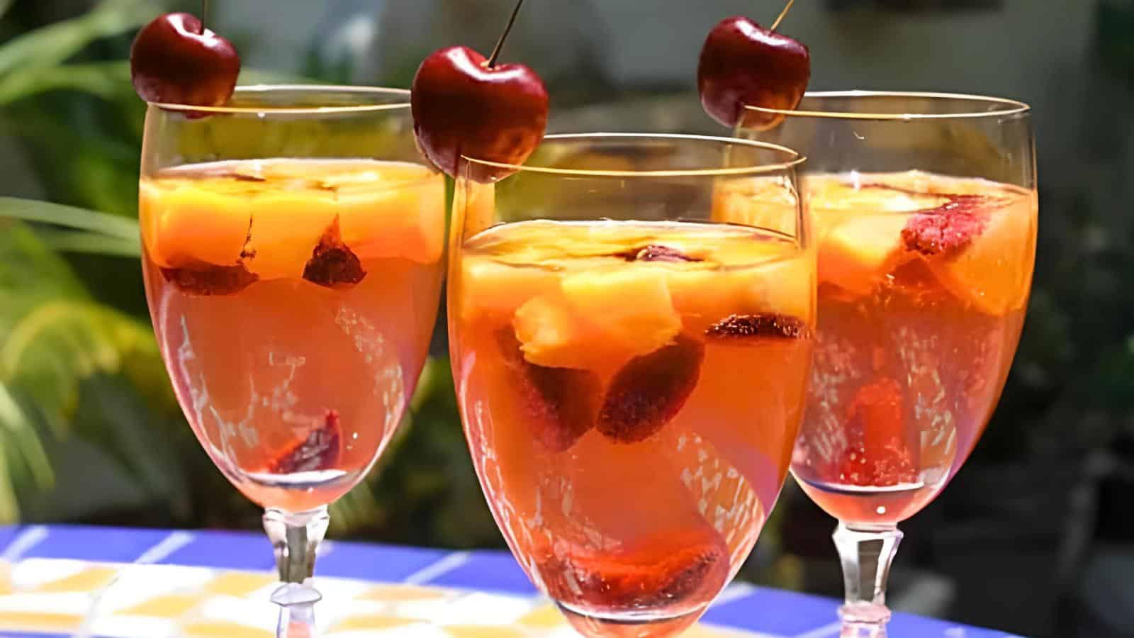 <p>This White Wine Summer Sangria Spritzer is light, bubbly, and full of fruity goodness. Mixing white wine, sparkling water, and a medley of fresh fruits, it’s a refreshing cocktail choice for any gathering.<br><strong>Get the Recipe: </strong><a href="https://www.christinascucina.com/white-wine-summer-sangria-spritzer/?utm_source=msn&utm_medium=page&utm_campaign=msn" rel="noopener">White Wine Summer Sangria Spritzer</a></p>