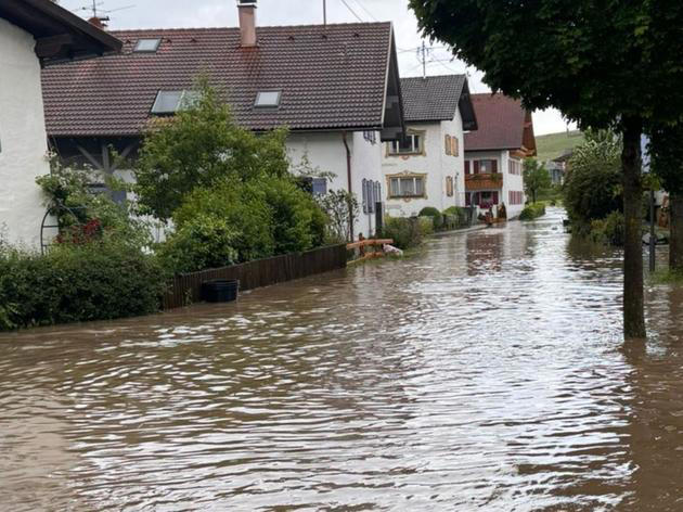 hochwasser im ostallgäu: 40 keller in der vg obergünzburg vollgelaufen
