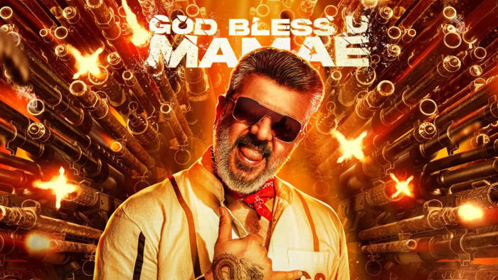 ajith sports a prisoner’s outfit in his second look poster from good bad ugly
