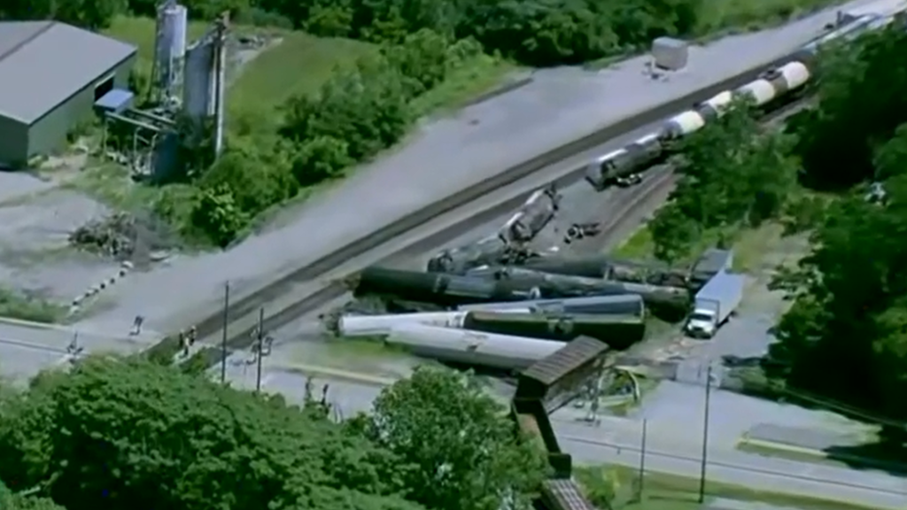 Evacuations Underway After Freight Train Derails In Matteson, Illinois