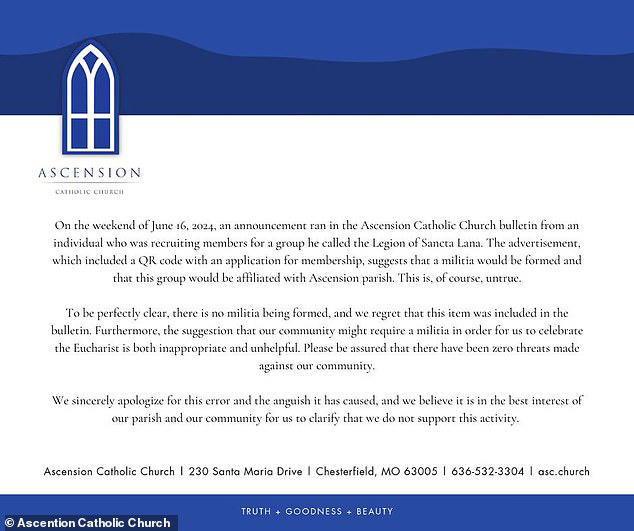 church forced to apologize after publishing concerning ad in bulletin