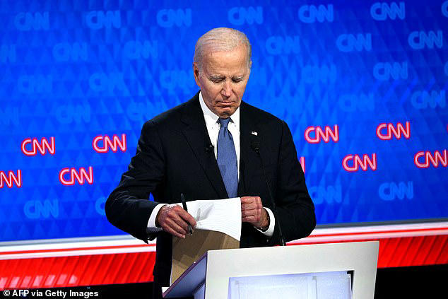 joe biden's scratchy voice at the start of the debate sparks questions