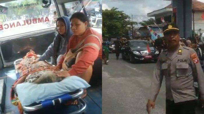 sopir ambulance bawa pasien yang disetop saat rombongan jokowi lewat,minta maaf usai rekam kejadian