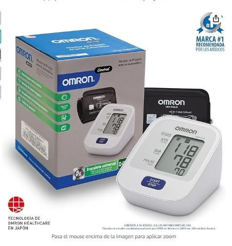 amazon, medidor de presión arterial de brazo hem-7120 con descuento y envió gratis