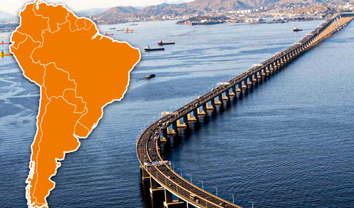 el país de sudamérica con el puente más largo de la región: tiene 8 carriles y mide más de 13.000 km