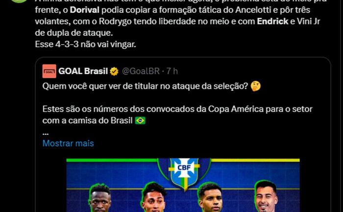 endrick barrado, insistência por raphinha e mais: dorival confirma time titular da seleção brasileira