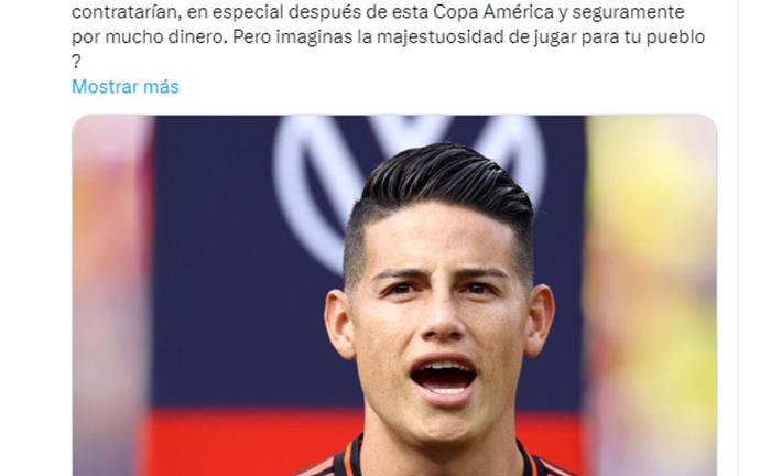 la propuesta de un político para que james rodríguez juegue en el fútbol colombiano