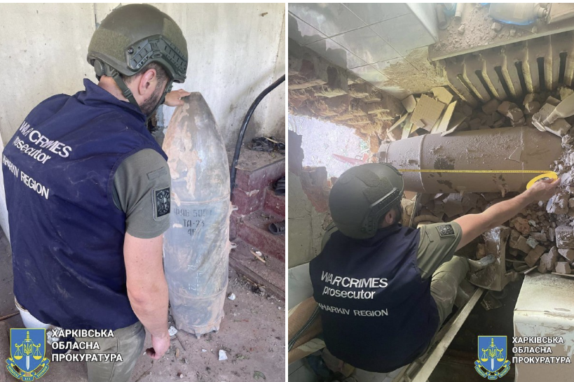 러시아가 쏜 활공폭탄, 가정집 벽 박혀…불발된 덕에 어린이 무사 [포착]