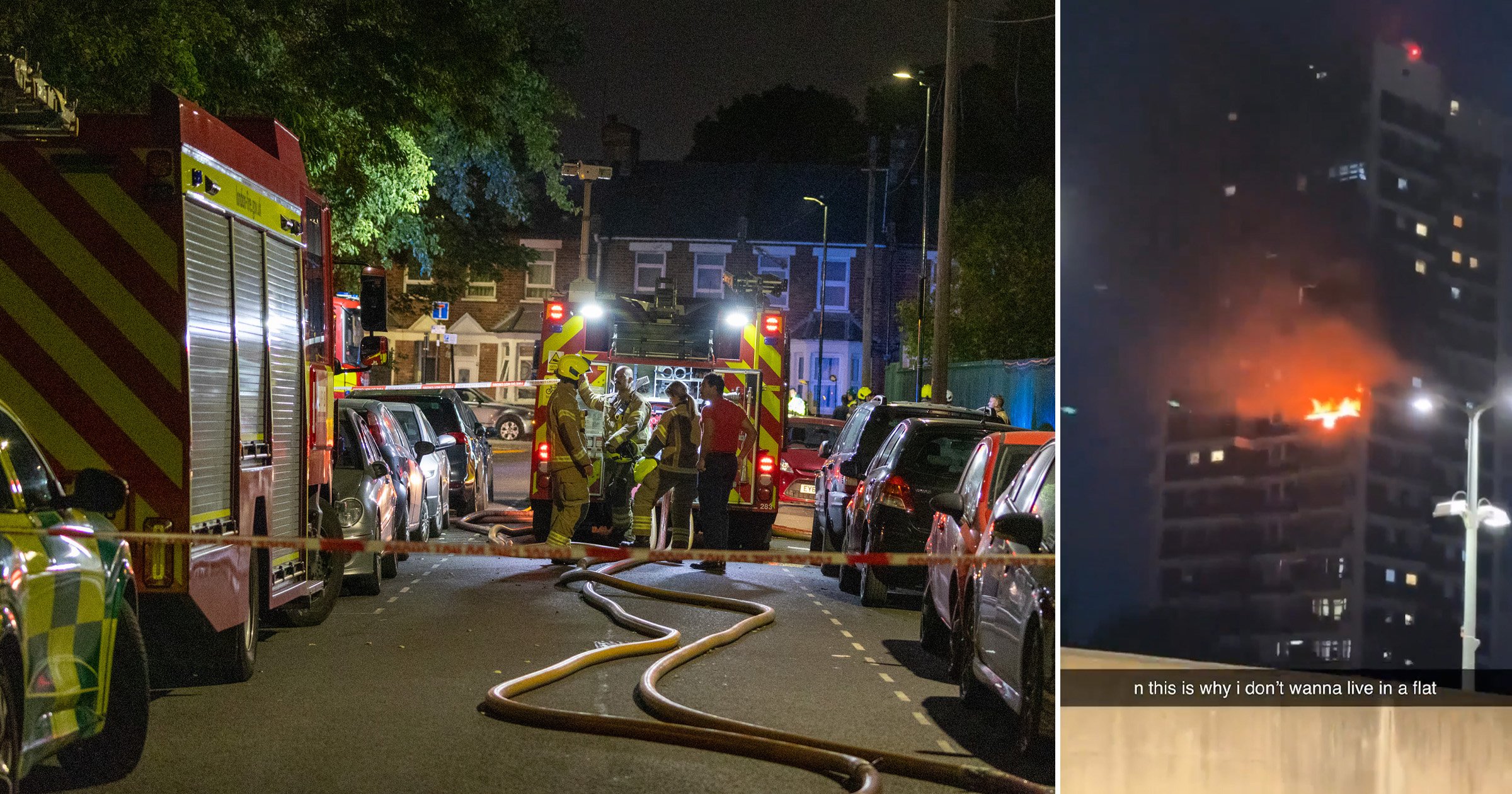 Huge Fire Rips Through Tenth Floor Flat Of East London Tower Block