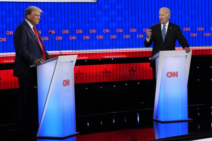 here’s a look at some false claims made during biden-trump debate