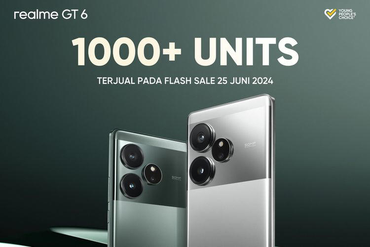 realme gt 6 terjual hingga 1000 unit lebih pada periode flash sale