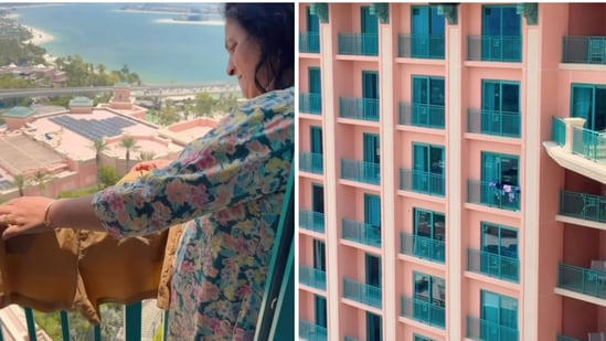 Pallavi Venkatesh shared a video of her mother drying clothes on the balcony of a 5-star Dubai hotel.